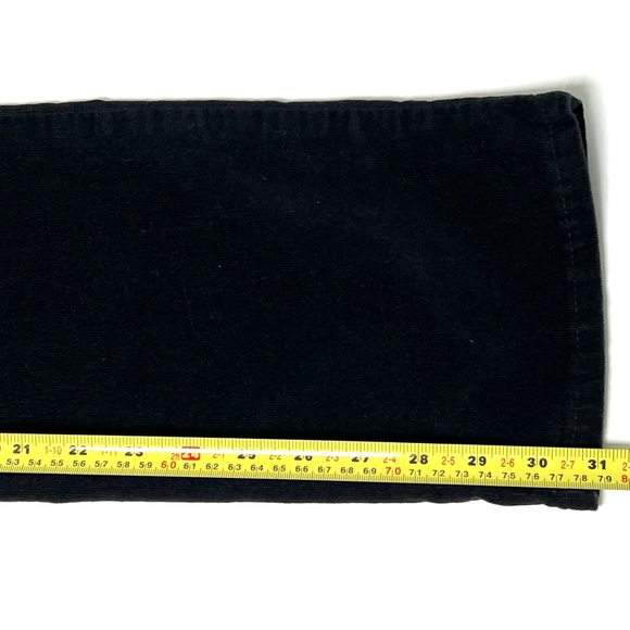 NYDJ Marilyn Mini Wale Corduroy Pants sz 8 Black Slim Straight Leg Staple Piece - Picture 13 of 15